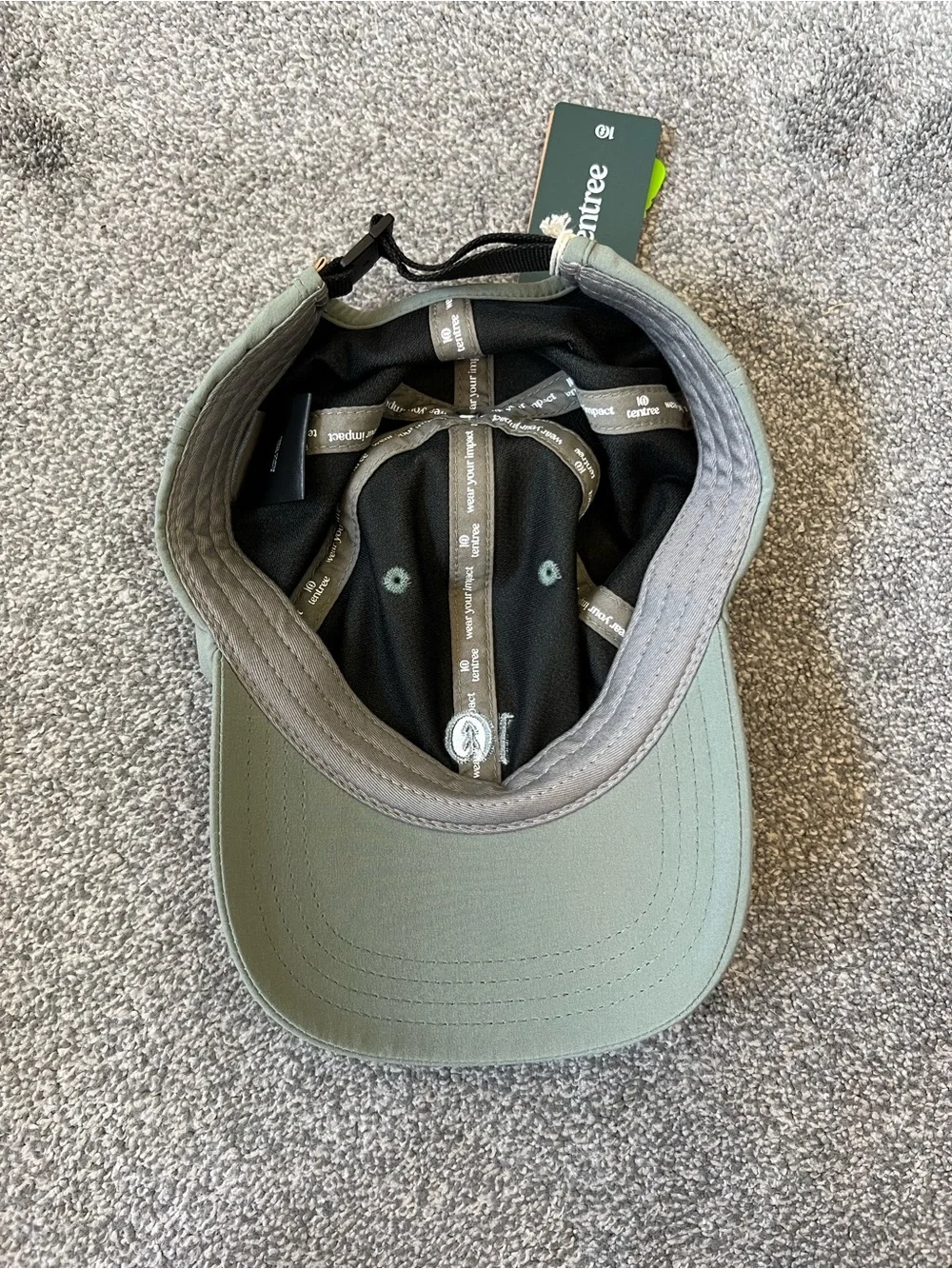 Tentree inmotion peak hat agave green